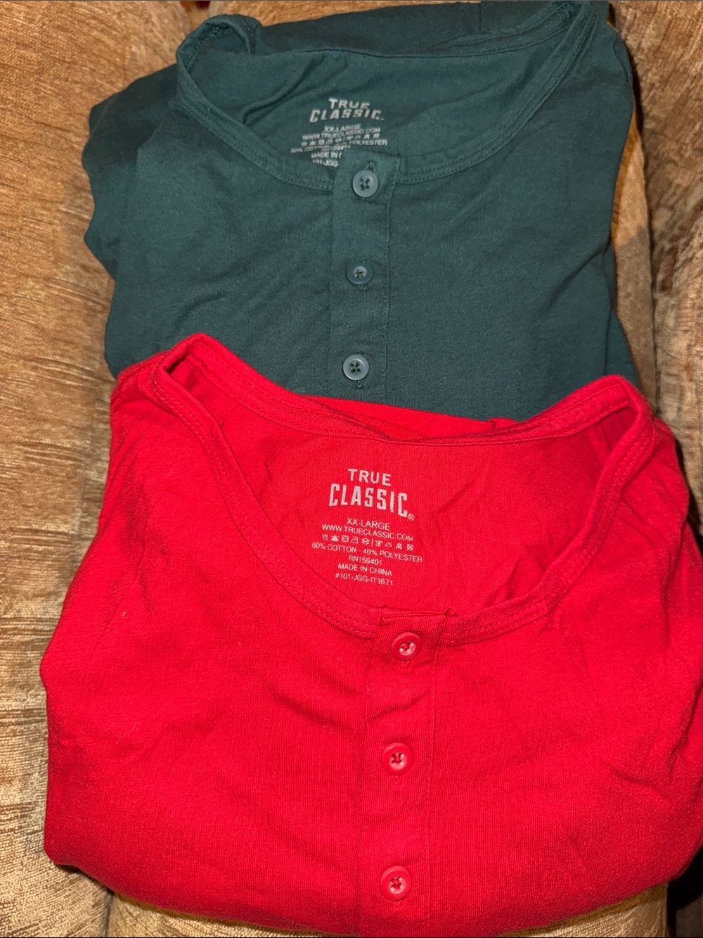 Lot of 2 Men’s True Classic XXL LONG Sleeve T-shirts
